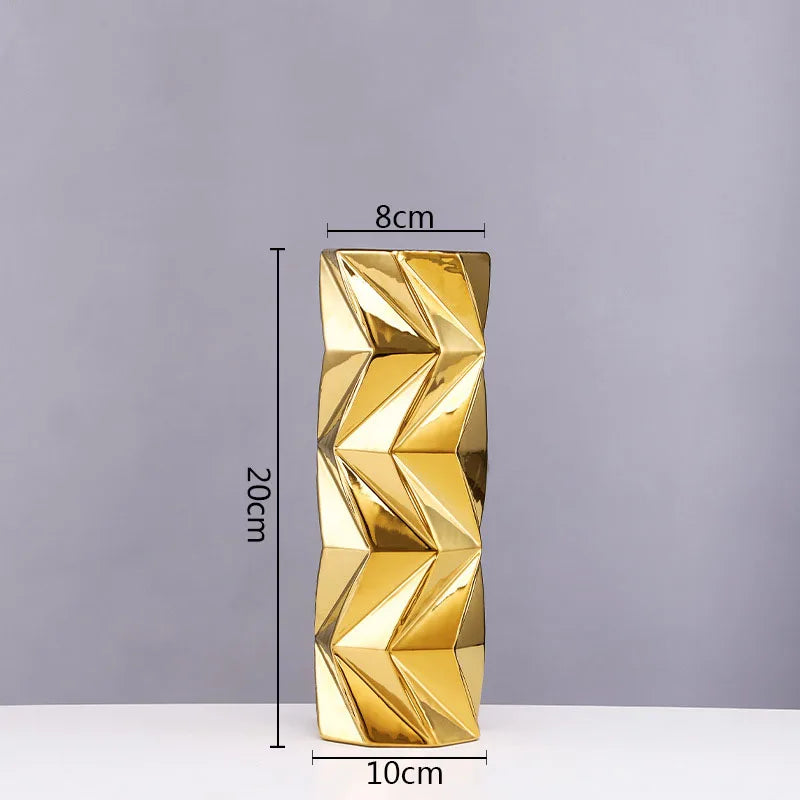 Ceramic Vase Light Luxury Tabletop Hydroponic Flower Arrangement Vases Modern Home Decoration Accessories