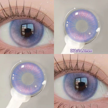 1 Pair Myopia Prescription Colored Contact Lenses Fashion Lens Beauty Pupils Blue Eye Color Lenses Purple Eye Lenses