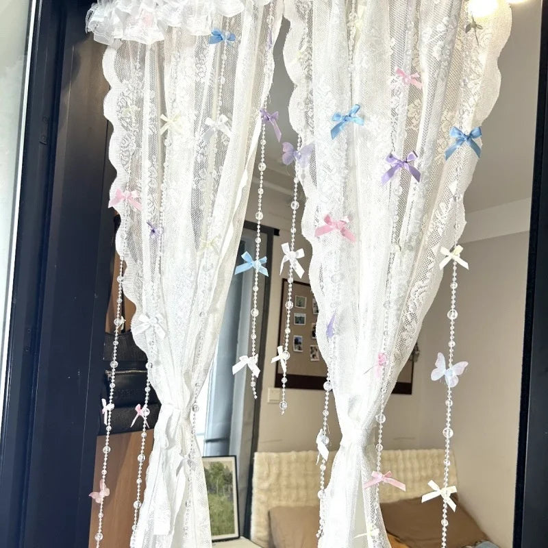 Mosquito-Resistant Door Curtain Beaded  Knot Decorative Finished Product for Girls Bedroom Study Home Toilet Kitchen...