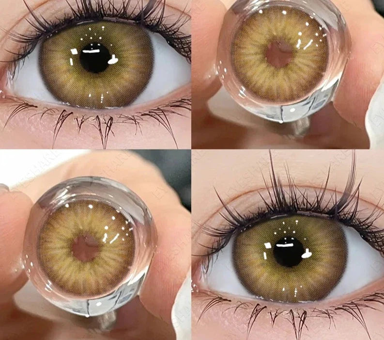 1Pair Fashion Colored Contact Lenses for Eyes Natural Contact Lenses Blue Eye Lenses Gray Pupils Yearly Cosmetic Lens