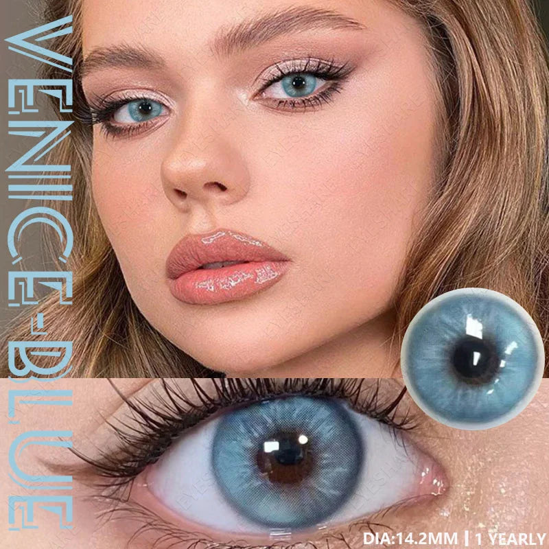 1Pair Color Contact Lenses for Eyes Blue Color Lenses Natural Gray Pupils for Eyes Green Lenses Brown Contacts Yearly