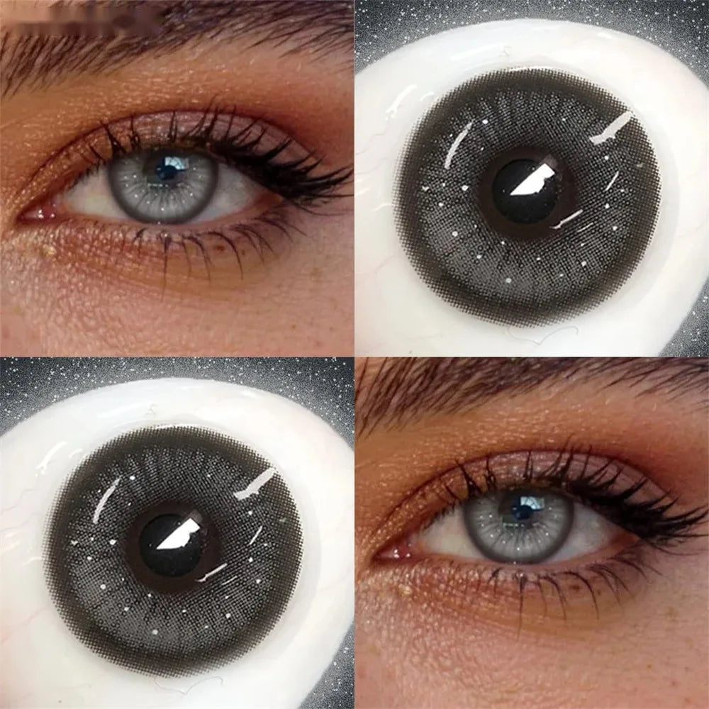 Eye Eyes Color Contacts Colored Contact Lenses Lens Cosmetics Beauty Blue Green 14.5mm 2Pcs 6 Months Half Year Use