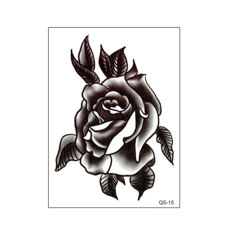 1pcs Hand Flower Rose Fake Tattoo Stickers Waterproof Temporary Tatto Body Art for Girl Women Men