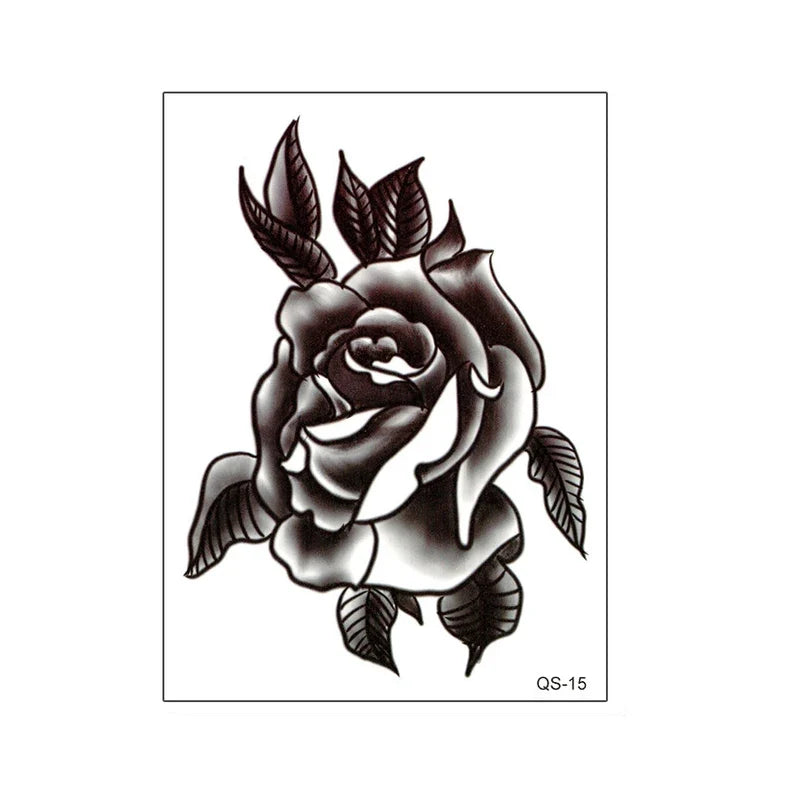1pcs Hand Flower Rose Fake Tattoo Stickers Waterproof Temporary Tatto Body Art for Girl Women Men