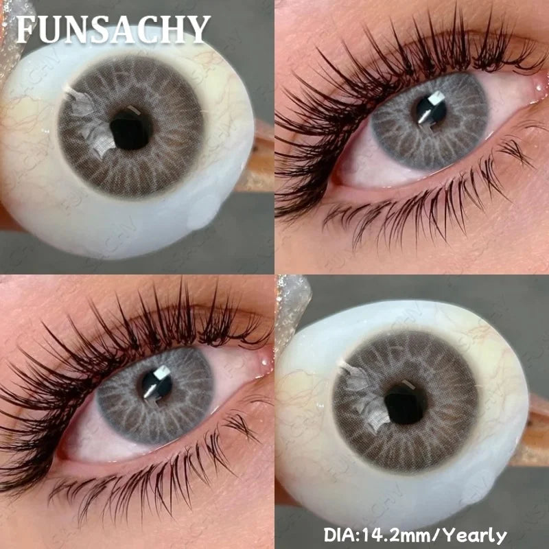 1 Pair Brown Color Contact Lenses for Eyes Big Eyes Natural Lenses Beautiful Pupils Cosmetics Gray Lens Color Women