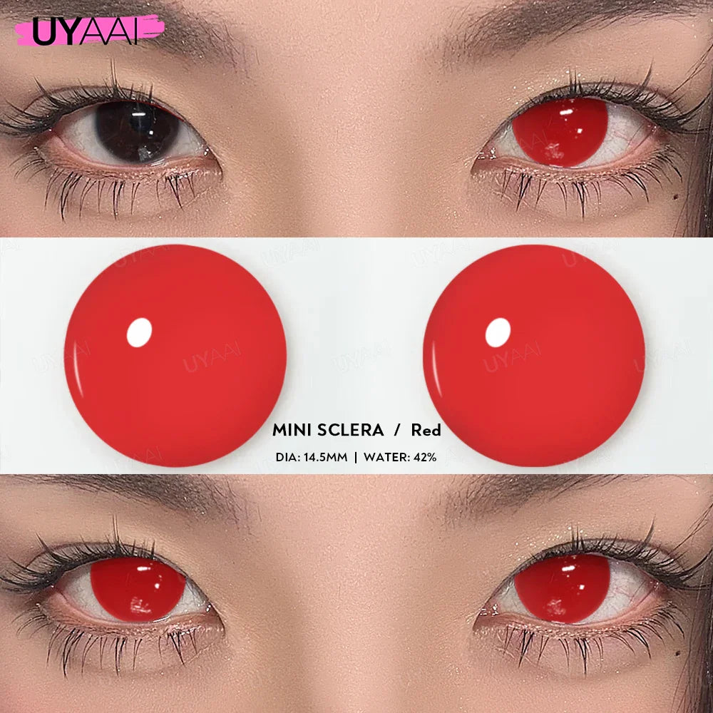 Halloween Cosplay Cosmetics Color Contact Lenses Red Color Lens Anime White Lenses Big Eye Lenses