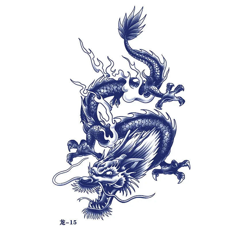 Dragon Juice Ink Tatouage Semi Permanent Temporary Tattoo Stickers Waterproof Lasting Tatuajes Temporales Hombre Art Fake Tattoo