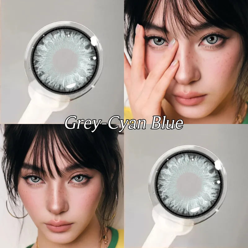 2pcs Hot Sale Natural Color Contact Lenses for Eyes Myopia 0~-8.00 Degree Korean Lenses Beauty Grey Eye Contacts Lens