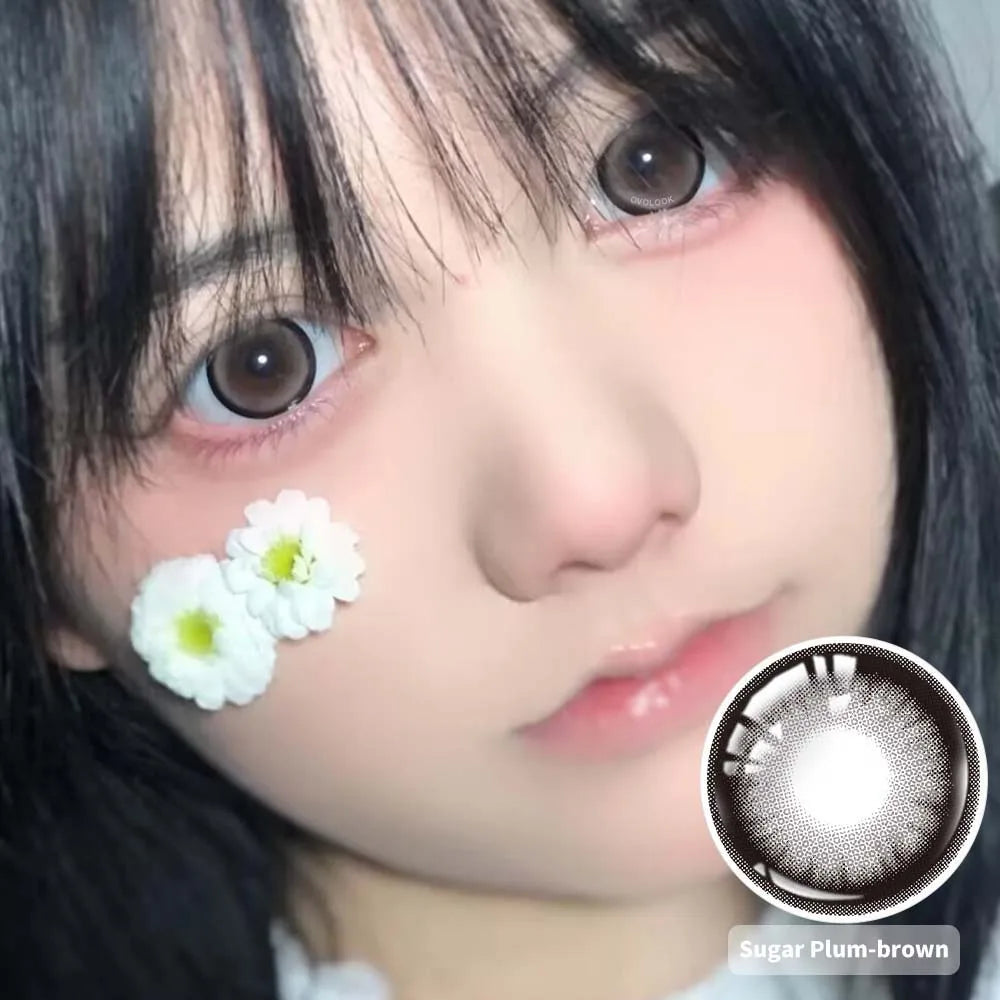 1 Pair Beauty 10 Colors Contact Lenses for Eyes Natural Pupil Color Lens Eyes for Myopia Free Shipping Half A Year Use