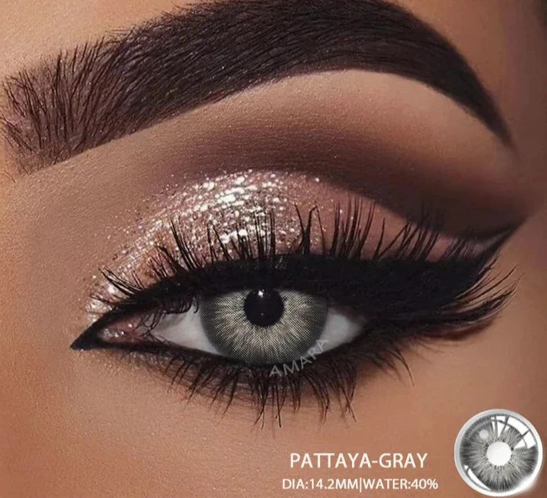 1 Pair Colored Contact Lenses Natural Look Brown Eye Lenses Gray Contact Eye Lenses Blue Lenses Contacts for Dark Eyes