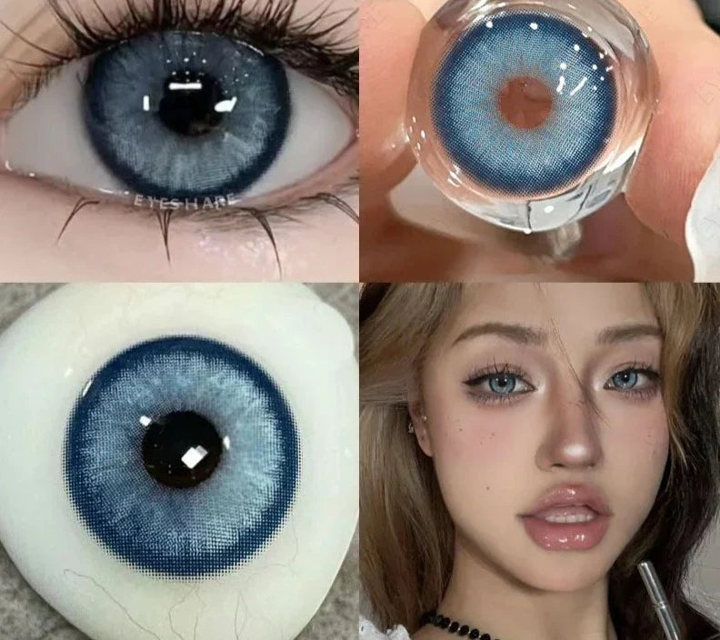 1Pair Colored Contact Lenses for Eyes Blue Contact Lenses Yearly Beautiful Pupils Gray Contact Lenses Green Contacts
