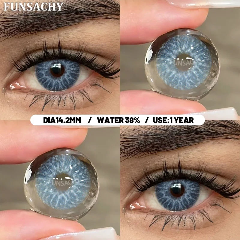 1 Pair Colorful Contact Lenses Natural Eye Makeup Contacts Lens for Eyes Korean Soft Lens Cosmetic Pupils Color Eye Len