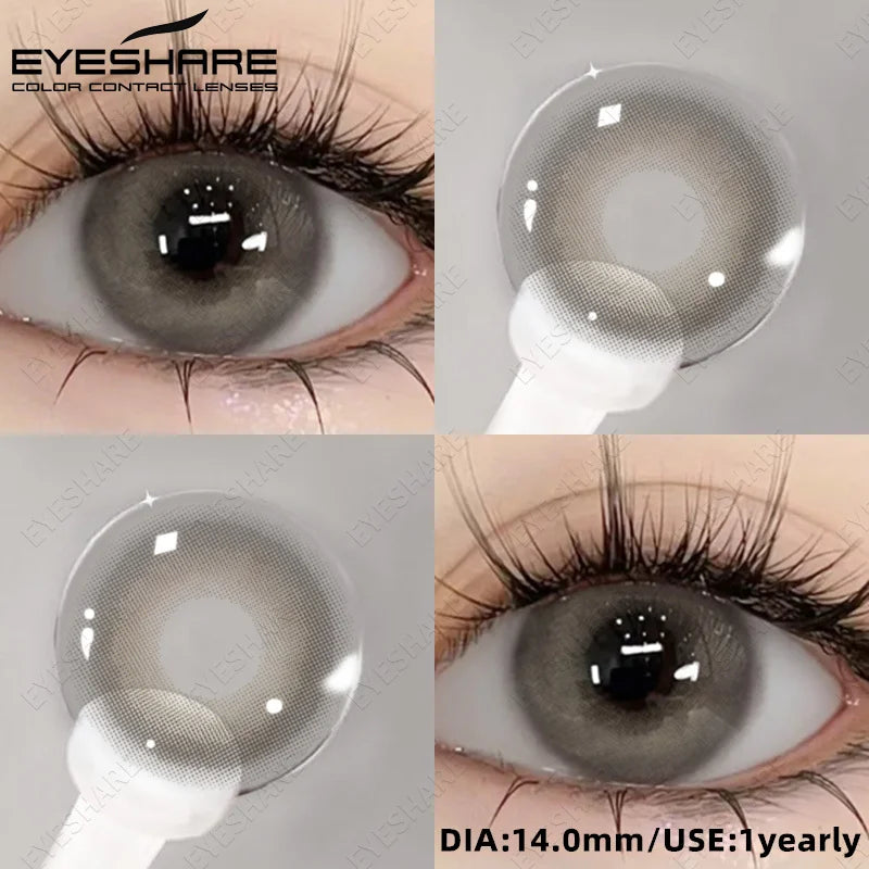 2pcs Natural Color Contact Lenses for Eyes Gray Lenses Colorcont Korean Lenses Yearly Beauty Brown Eye Contacts Lens