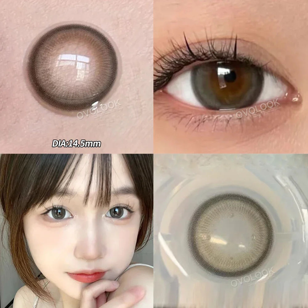 1 Pair Beauty 10 Colors Contact Lenses for Eyes Natural Pupil Color Lens Eyes for Myopia Free Shipping Half A Year Use