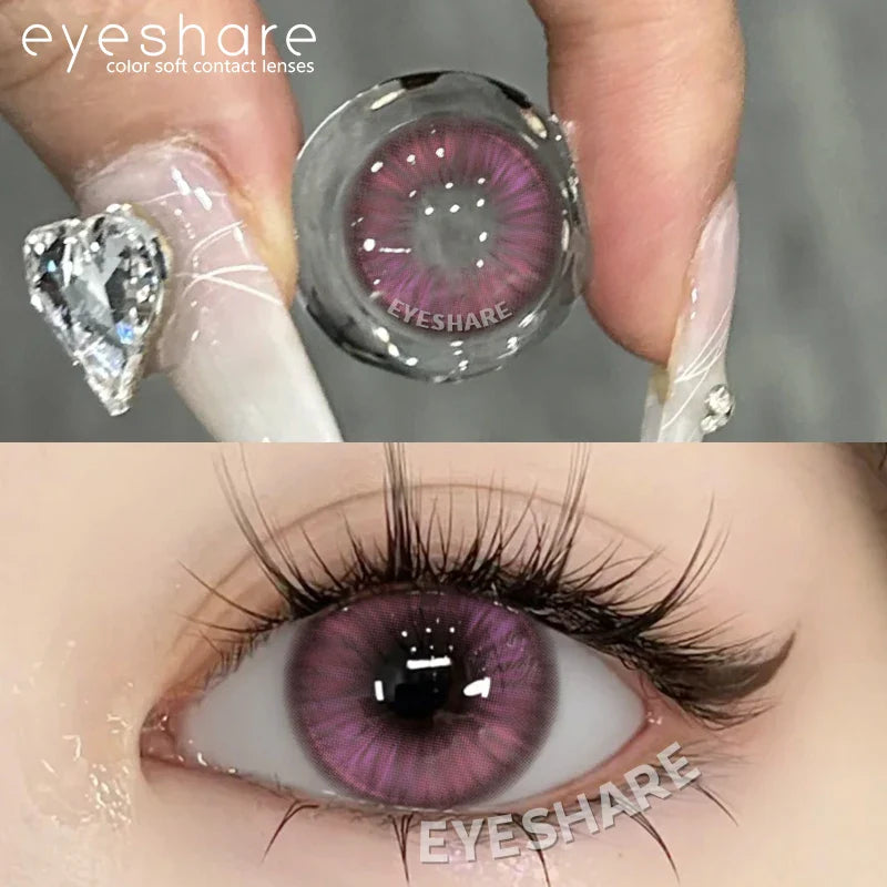Natural Grey Color Contact Lenses for 1-Year Wear Small Pupil Brown Korean Style Lens for Eyes Beauty Makeup