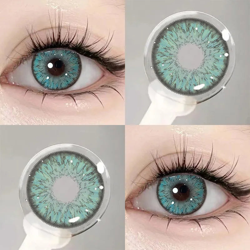 1Pair Natural Myopia Color Contact Lenses Beauty Eyes Brown Pupils High Quality Yearly Use Lenses Contact Cosmetics