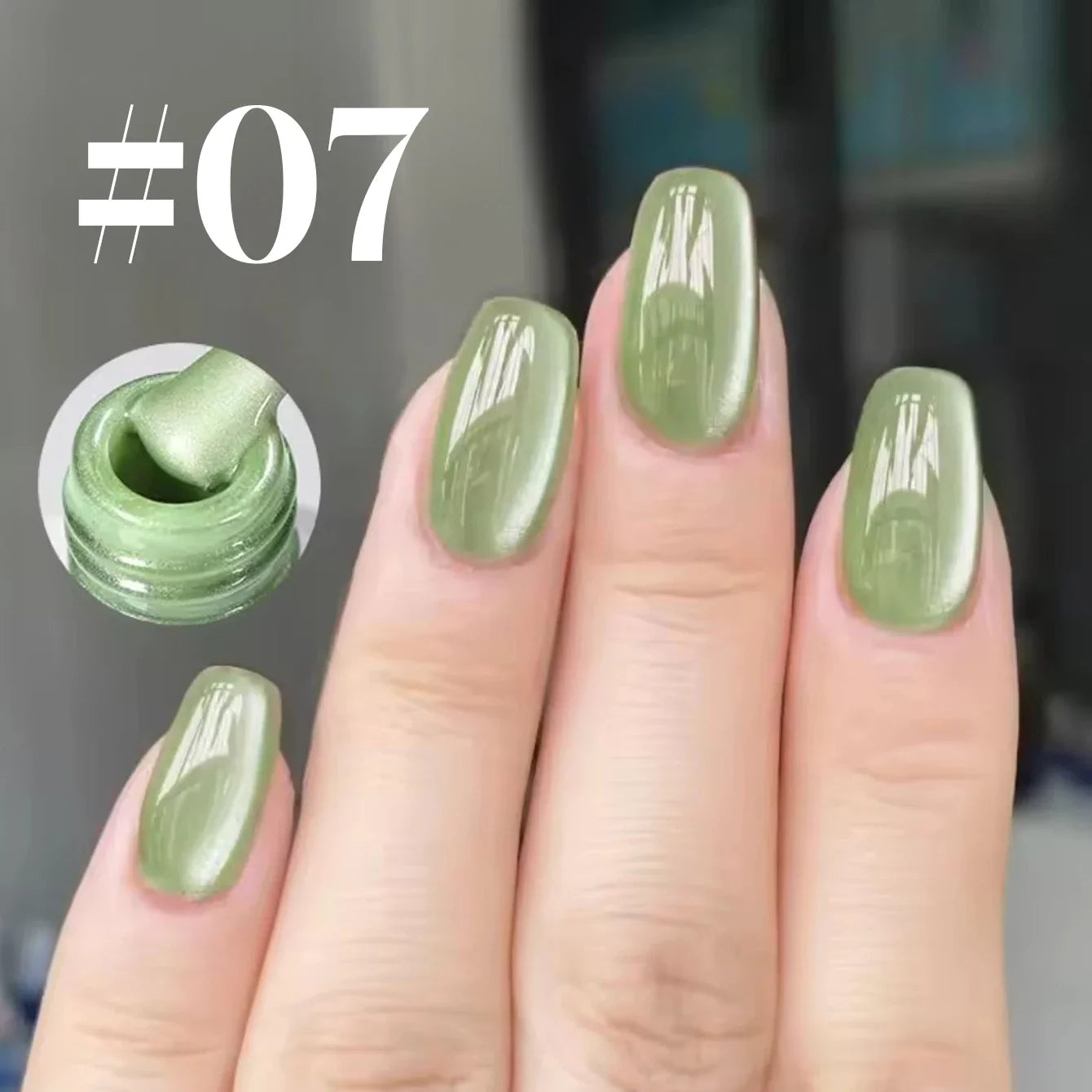 12ml 1-16pcs Autumn Nails New Clear Pink Glass Bead Moonlight Magnet Cat Eye Gel Nail Polish Whitening Nail Supplies
