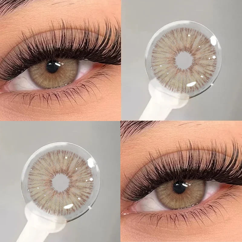 2Pcs Colored Contact Lenses with Prescription Brown Lens Health & beauty Blue Natural Soft Contact Lens Fast Shipping