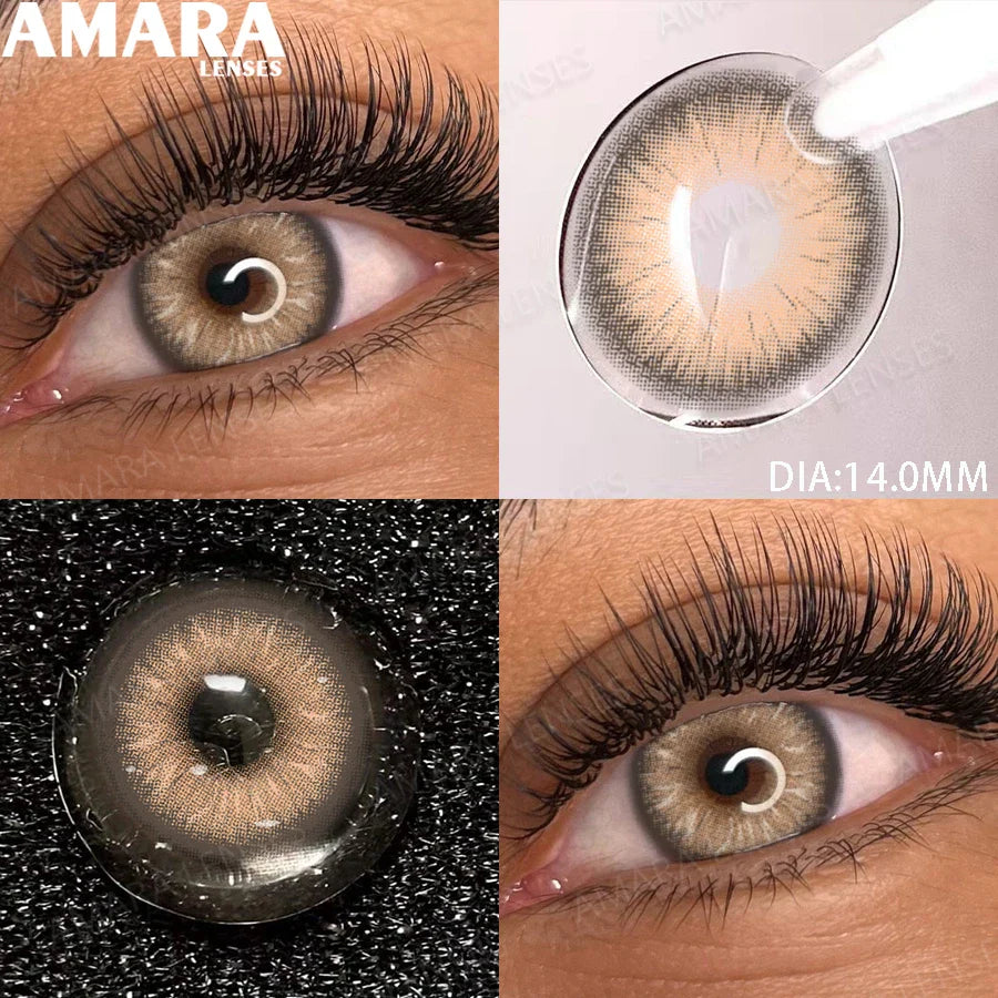 1 Pair soft Lenses Colored Contact Beauty Colored Pupils Green Contact Lenses Natural Look Lenses Women Brown Pupils
