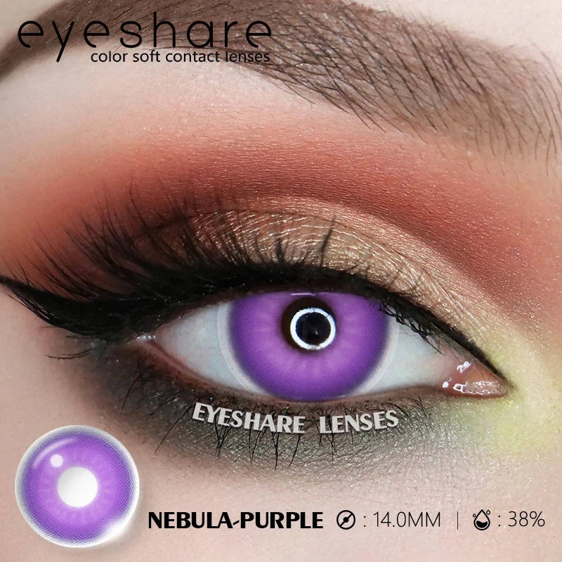 1pair Halloween Colored Contact Lenses Cosplay White Crazy Contact Lenses Anime Red Eye Lenses Blue Makeup Contact Lens
