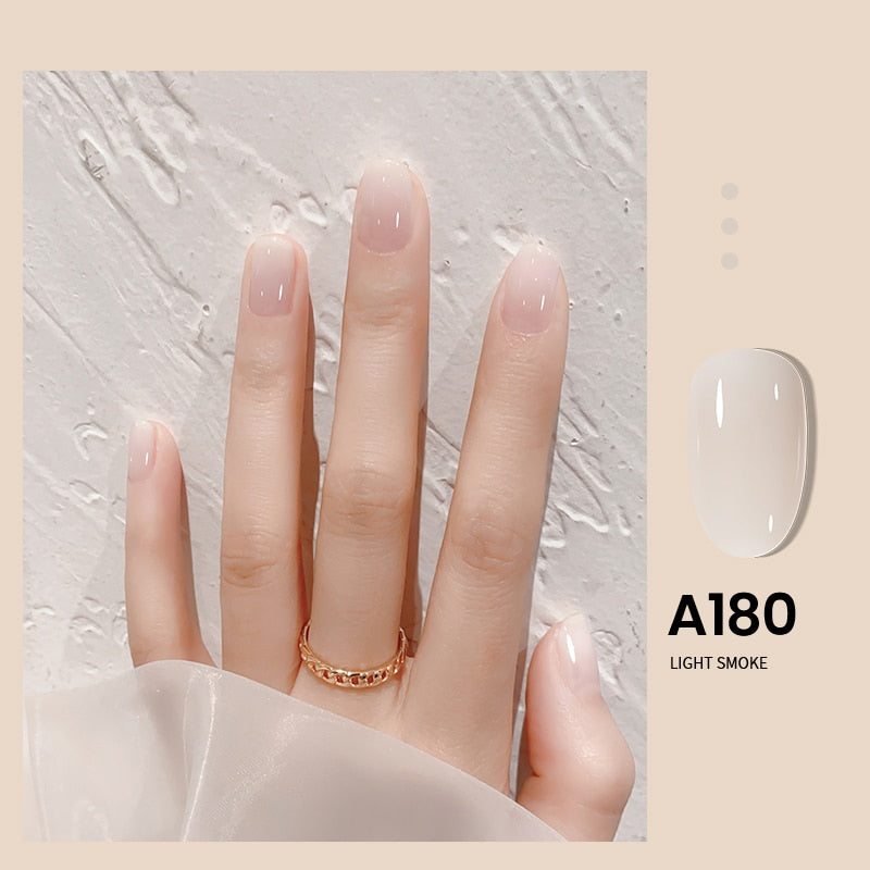 Transparent Nude Jelly Gel Nail Polish Semi Permanent 7.3ml Top Coat Soak Off UV LED Varnish Nail Art Design Base Gel