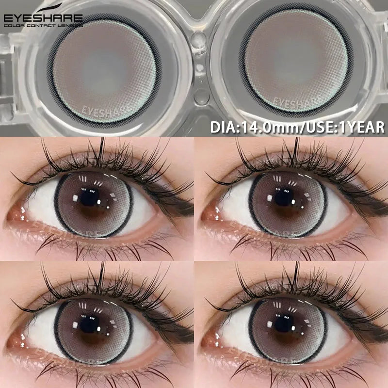 1 Pair Colored Contact Lenses Pink Contact Lenses Purple Fashion Makeup Contact Lenses Eye Cosplay Lenses Yearly Use