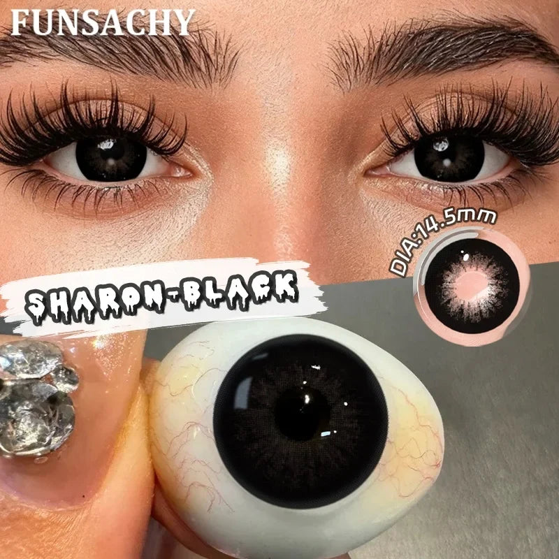 1 Pair Contact Lenses for Eyes Color Korean Pupils Makeup Accessories Beauty Contact Lenses Yearly New Contact Lens