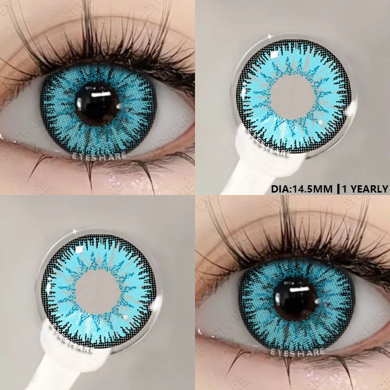 2pcs Coloured Contact Lenses for Eyes Cosplay Contact Lense Blue Contacts Gray Pupils Green Eye Lens Anime Cosplay Lens
