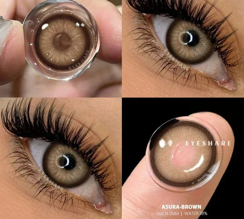 2pcs Colored Contact Lenses for Eyes Brown Eye Lenses Gray Pupils Lens Green Eye Contacts Blue Eye Lenses
