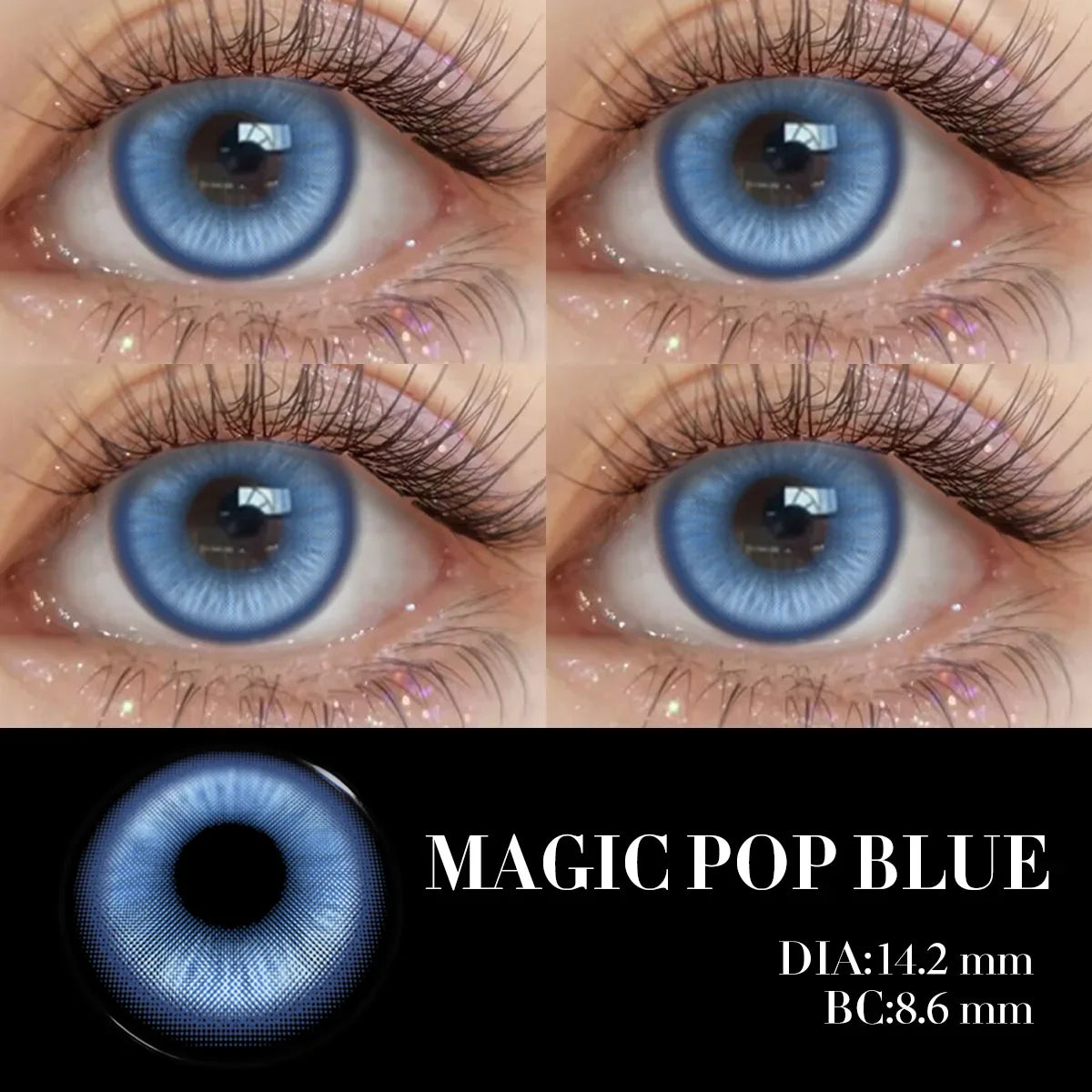 Anime Colored Contact Lenses Miku Cosplay Coloured Contact Lens Yearly Beauty Small Pupils Lens Pink Eye Lenses