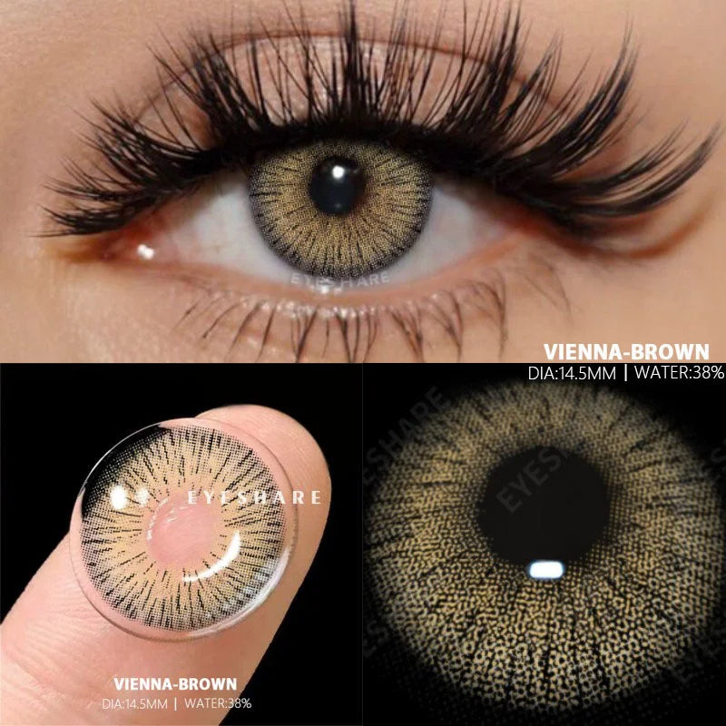 1 Pair New Colored Contact Lenses Fashion Green Eyes Lenses Natural Blue Lenses Gray Contacts Fast Delivery Yearly Lens