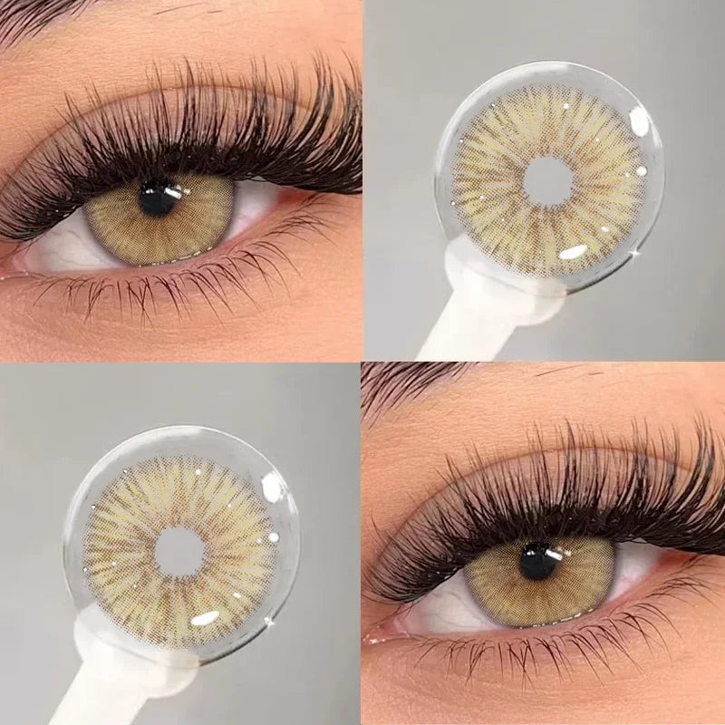 2Pcs Colored Contact Lenses with Prescription Brown Lens Health & beauty Blue Natural Soft Contact Lens Fast Shipping