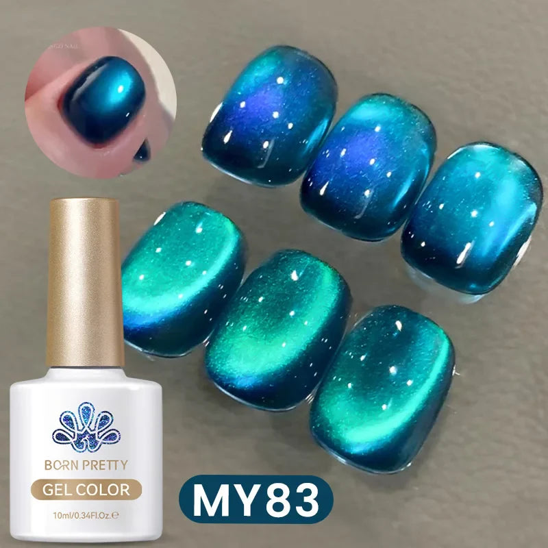 Pink Light Flow Cat Magnetic Gel Nail Polish 10ml Holographics Shining Line Magnetic Long Lasting DIY Salon Varinsh