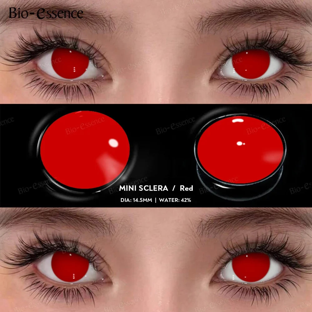 1 Pair Hallowee Contact Lenses for Eyes Cosplay Lenses Anime Lenses Anime Accessories Lenses Black Lenses Pink Lens