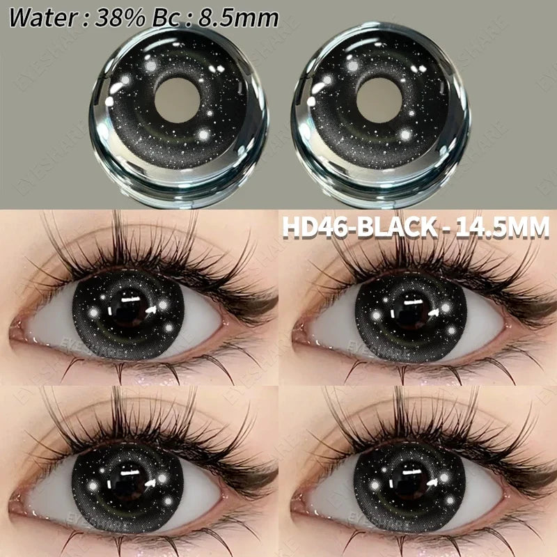2pcs Cosplay Colored Contact Lenses Anime Contact Lenses Blue Eye Lenses Yearly Crazy Halloween Makeup Colorful Lens