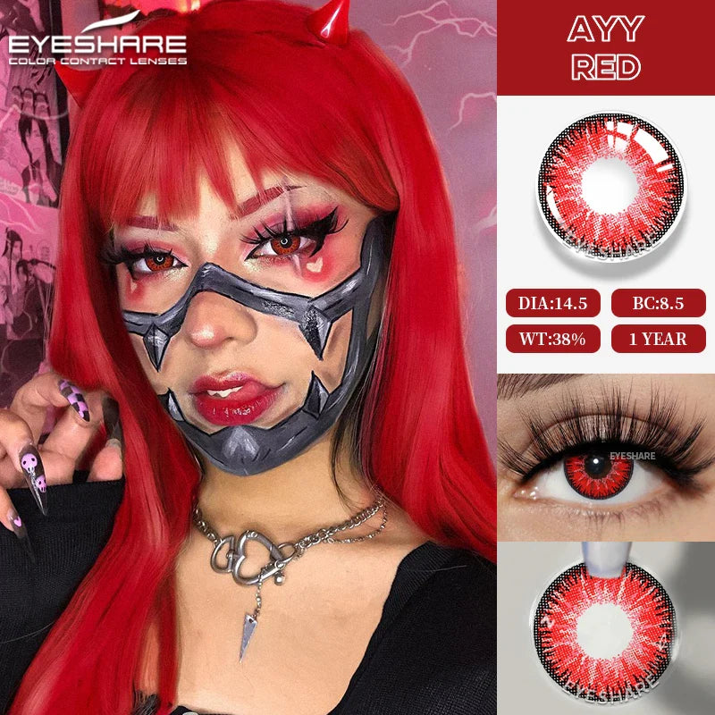 2pcs Cosplay Anime Eyes Lenses for Eyes Makeup  Halloween Beauty Contact Lenses Eye Cosmetic Blue Color Lens Eyes