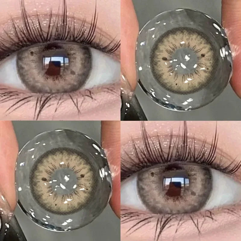 Brown Contact Lenses with Prescription 2pcs Colorful Korean Fashion Lenses Yearly Makeup Contact Lens Beauty Pupils