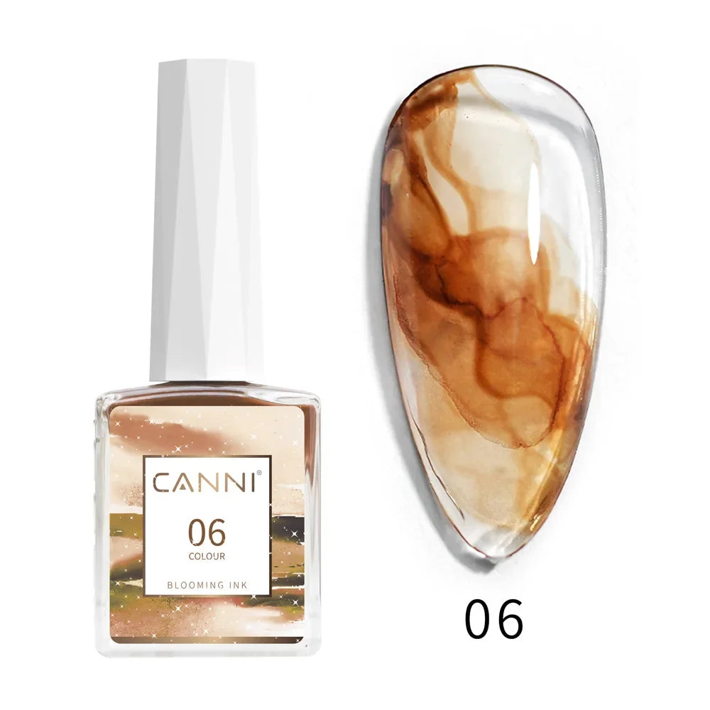 9ml Blooming Nail Polish Air Dry Watercolor Marble Gel Nail Liquid Venalisa Smoke Bubble Varnish Gradient Painting Ink