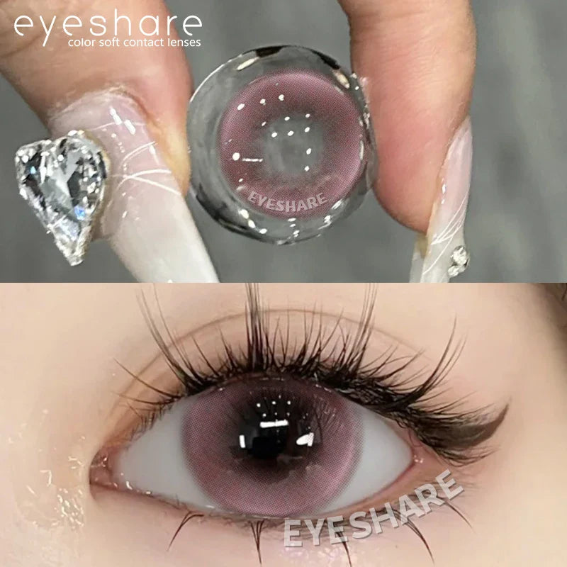 Natural Grey Color Contact Lenses for 1-Year Wear Small Pupil Brown Korean Style Lens for Eyes Beauty Makeup