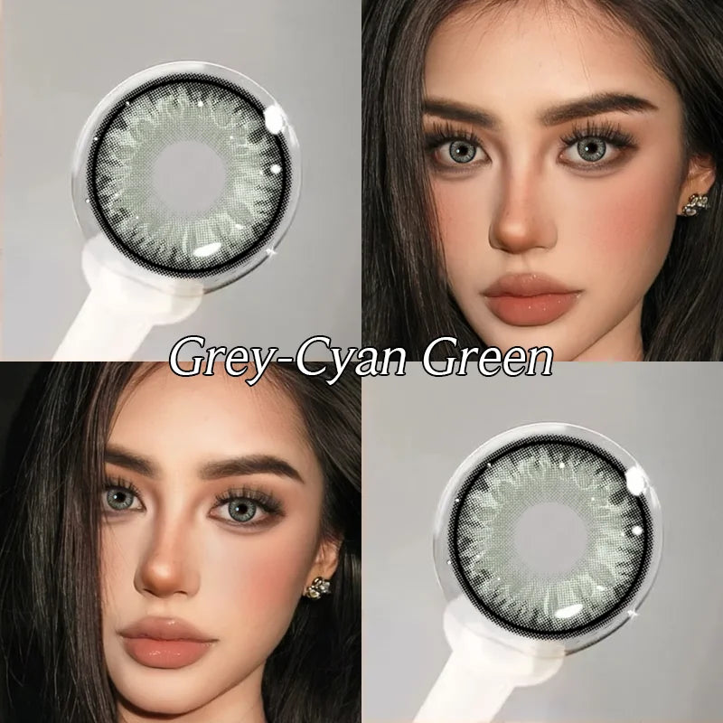 2pcs Hot Sale Natural Color Contact Lenses for Eyes Myopia 0~-8.00 Degree Korean Lenses Beauty Grey Eye Contacts Lens