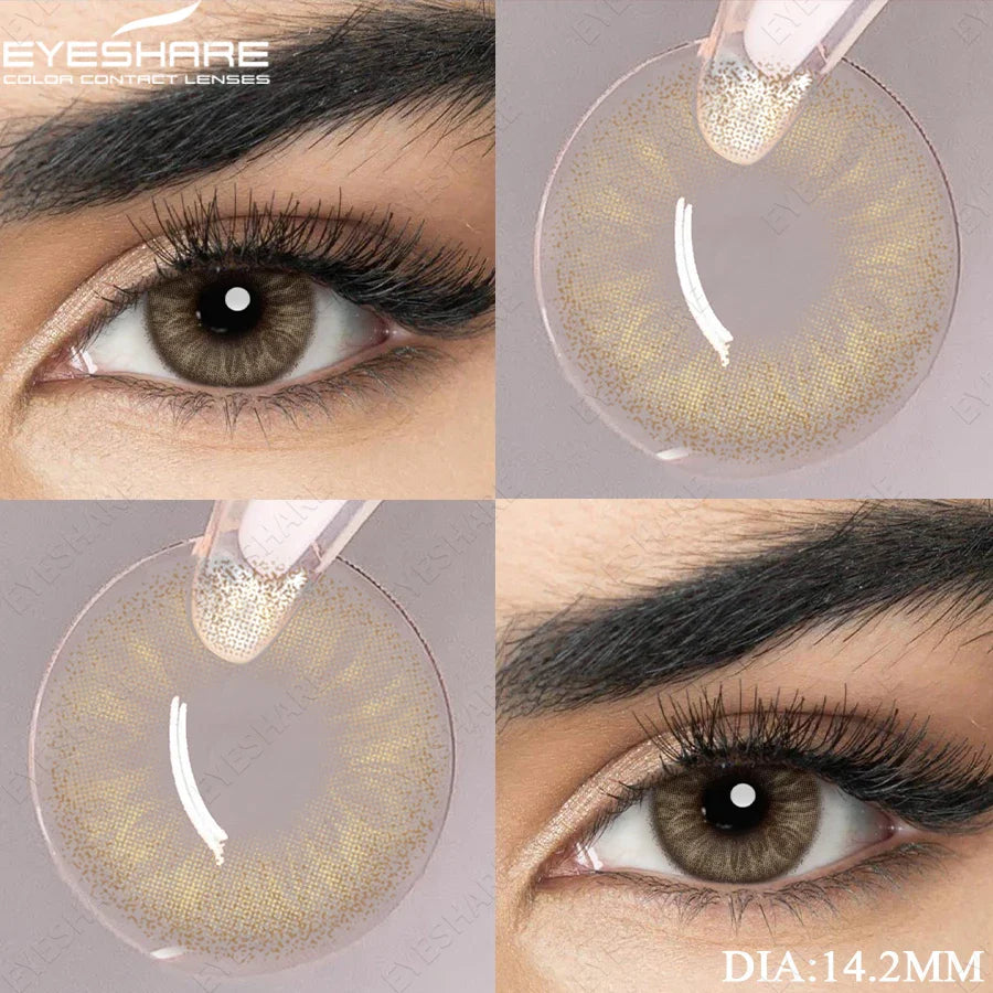 Blue Contact Lenses Colored Contacts for Eyes 1 pair Brown Eye Lenses Gray Lenses Yearly Cosmetic Makeup Eye Contacts