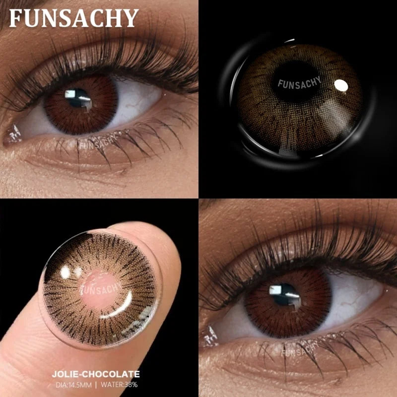 2pcs Brown Contact Lenses for Eyes Beautiful Pupils Yearly Cosmetic Blue Gray Colored Lens Brown Natural Lens Fast Ship