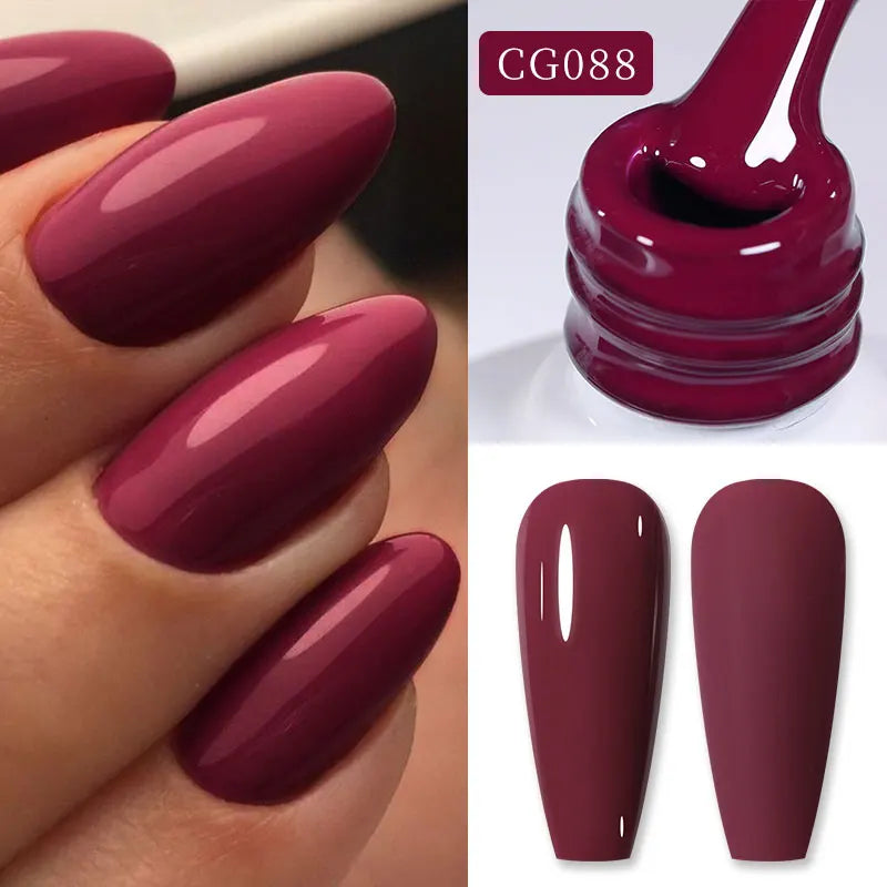 10ml Purple Red Series Gel Nail Polish Winter Dark Purple Nail Art Varnish Semi Permanent Soak Off UV LED Gel