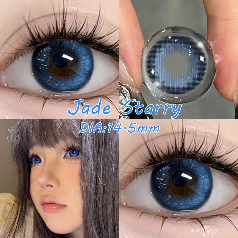 1 Pair Brown Color Contact Lenses for Eyes with Diopters Myopia Lenses Blue Korean Natural Lenses High Quality Lenses