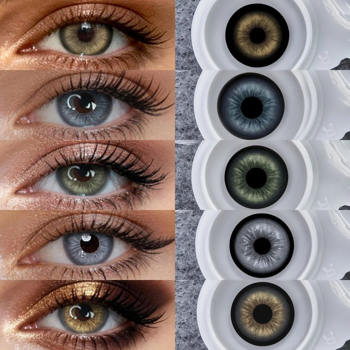 14.2mm Half-Year Disposable Brown Colored Contact Lenses Viral Makeup Beauty Lens for Daily Party Dating Cosmetic