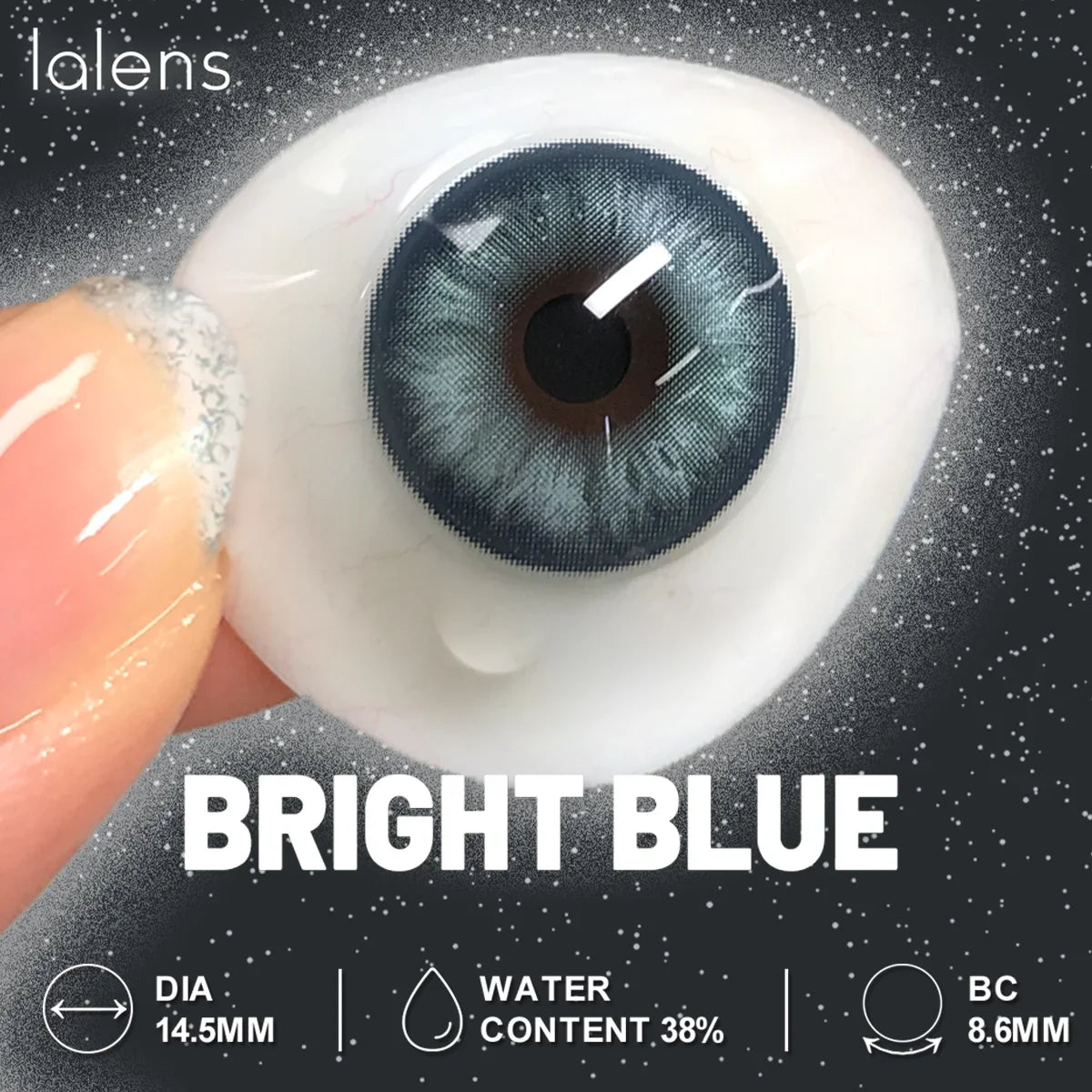 14.5mm Bright Grey Colored Contact Lenses Half Yearly Disposable Soft Lens for Daily Outfit Party Look Eye Beauty Makeup