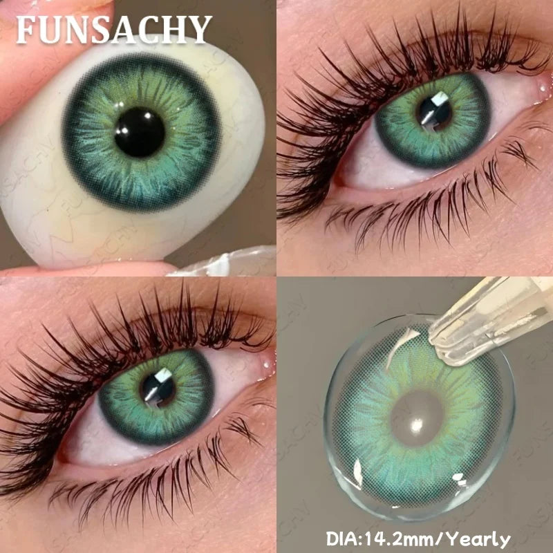 1 Pair Brown Color Contact Lenses for Eyes Big Eyes Natural Lenses Beautiful Pupils Cosmetics Gray Lens Color Women