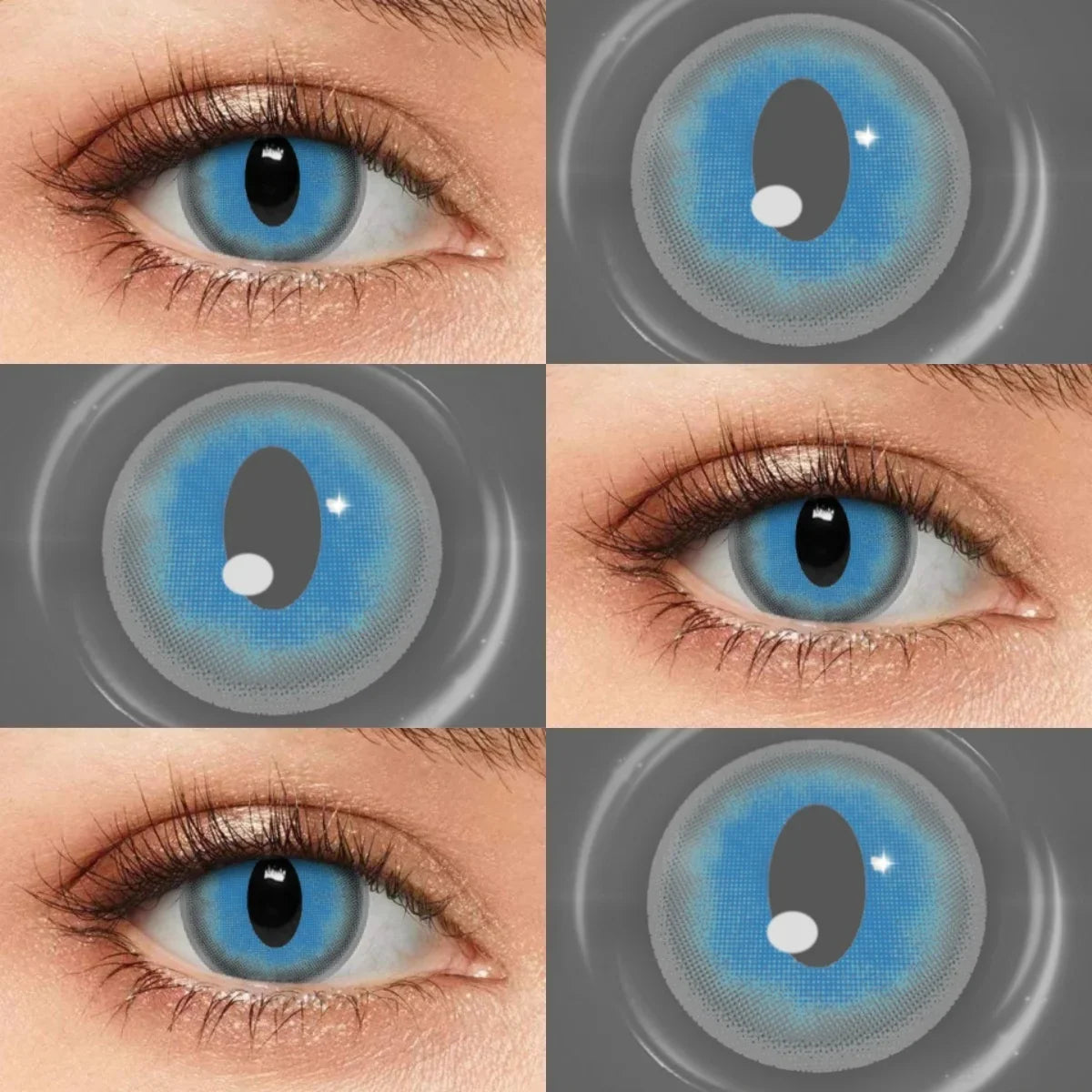 Yellow Small Pupil Colored Contact Lenses Soft Lens for Coser Daily Halloween Party Eye Beauty