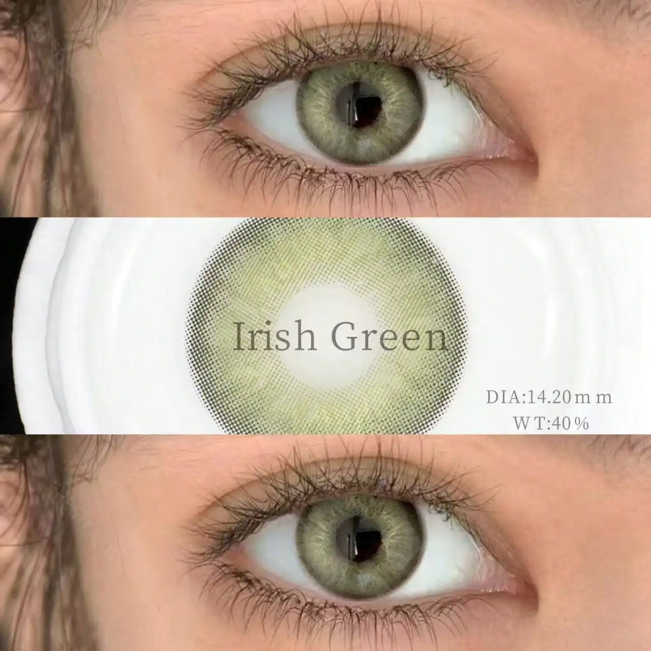 1 Pair Brown Colored Contact Lenses Natural Green Pupils Eyes Contact lenses Big Eyes Soft Contacts 14.20-14.50mm