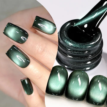 10ml Only Green Glass Bead Cat Magnetic Gel Nail Polish Guava Soda Grape Iced Crystal Salon Soak Off Gel Manicure